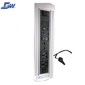 BW <strong>Multi</strong> <strong>Functional</strong> Flip up Hidden European Automatic Rotatory <strong>Desktop</strong> <strong>Socket</strong> Outlet - Product Image 1