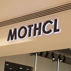 Custom 3D Logo segno di bordo di retroilluminazione del canale lettera parete esterna negozio di affari segno anteriore Led illuminata di segno