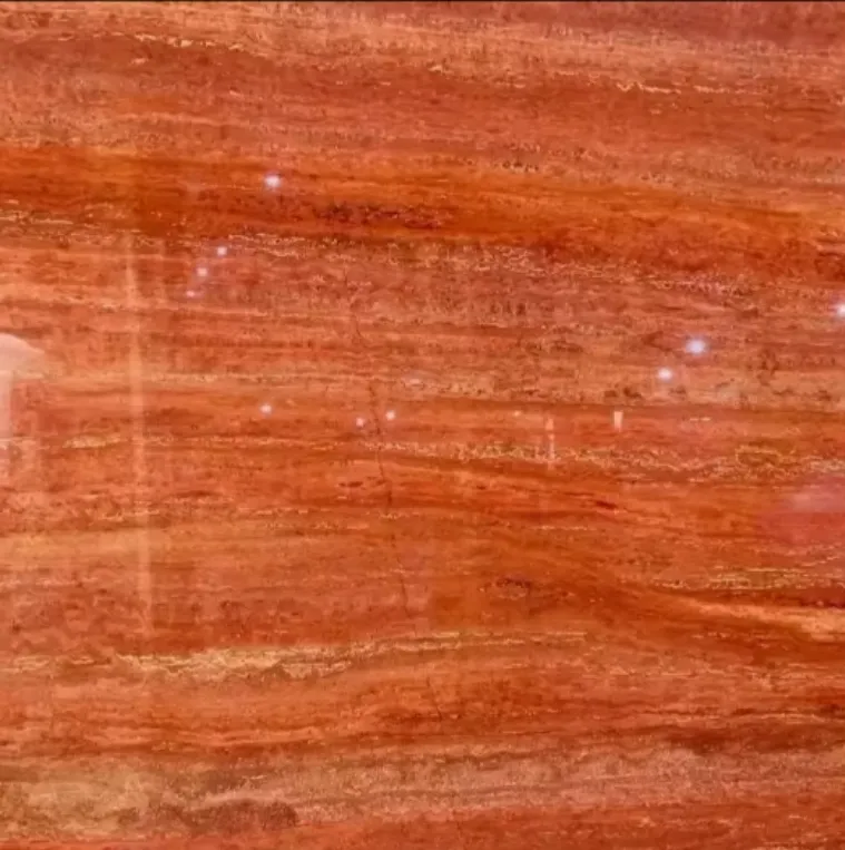 Lusso classico e marmo travertino rosso naturale utilizzato per la parete interna, pavimento all'aperto