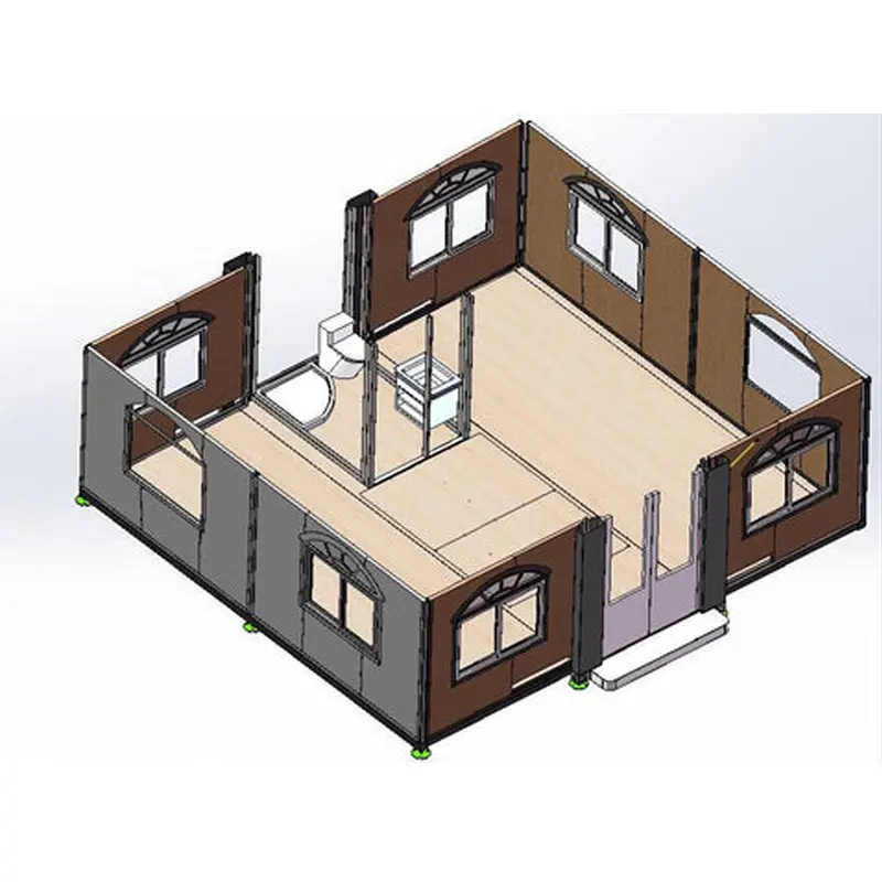 カスタマイズされたデザインプレハブ拡張可能コンテナハウスモジュラーホーム2ベッドルームの小さな家