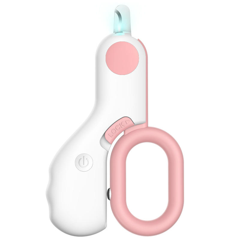 LED pet opening scissors pink