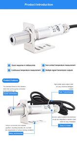 Sensor de temperatura infrarrojo RPD con salida de 4-20mA/RS485 para-40-600 °C no metálico