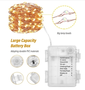 1 Pack Battery Operated LED Fairy <strong>String</strong> <strong>Lights</strong> 8 Modes (16.4 Ft) Warm White Firefly Christmas <strong>Lights</strong> <strong>Remote</strong> Control Waterproof - Product Image 2