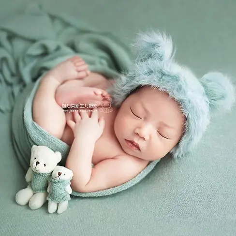 Sombrero de ganchillo suave y cómodo para fotografía de recién nacido, juguete de oso bonito, decoración increíble para bebé