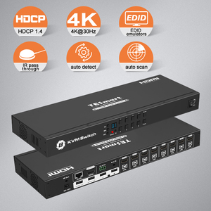 TESmart-interruptor KVM 8x2 HDMI 4K 30Hz, Monitor Dual KVM HDMI, pantalla, conmutador de vídeo USB, 8 en 2 salidas para 2 ordenadores - Product Image 2