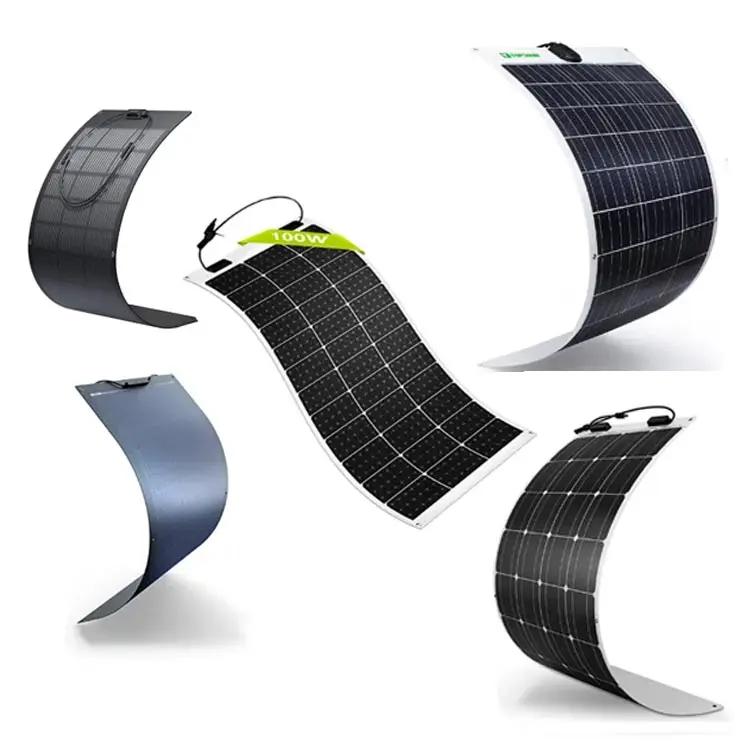 Paneles solares de alta calidad de precio 500W 1000W 300W 200W 60W ETFE panel solar flexible curvo de película delgada