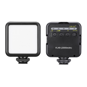 VL49 yumuşak parlak dahili lityum pil taşınabilir Mini şarj edilebilir LED Video işığı ile 3 soğuk ayakkabı için Canon nikon SLR - Product Image 1