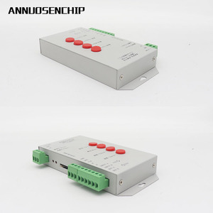 Новый T1000S 2048 пикселей DMX 512 контроллер SD карты WS2801 WS2811 WS2812B LPD6803 СВЕТОДИОДНАЯ лента DC5V 12V 24V RGB полноцветный контроллер - Product Image 2