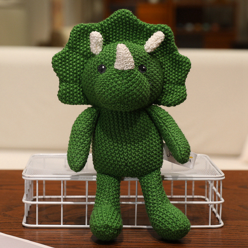 Tricératops tricoté 27cm-113g