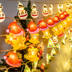 Customize Christmas <strong>String</strong> Lights <strong>With</strong> Battery Operated 10FT 20 LED Xmas Snowman Fairy Lights Extendable Led Decoration Light - Product Image 1