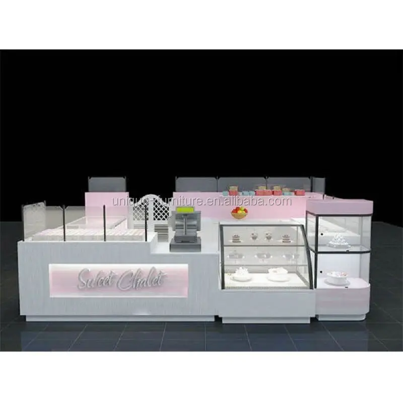 Торговый центр, пищевая продукция, изготовленная на заказ, стойка для суши, киоск для конфет, витрина для тортов на продажу