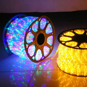 Per la vendita 110V/220V RGB LED corda leggera 100m colore cambiamento stringa IP68 Rating controllo vocale per paesaggio 36led 48led 14mm - Product Image 1