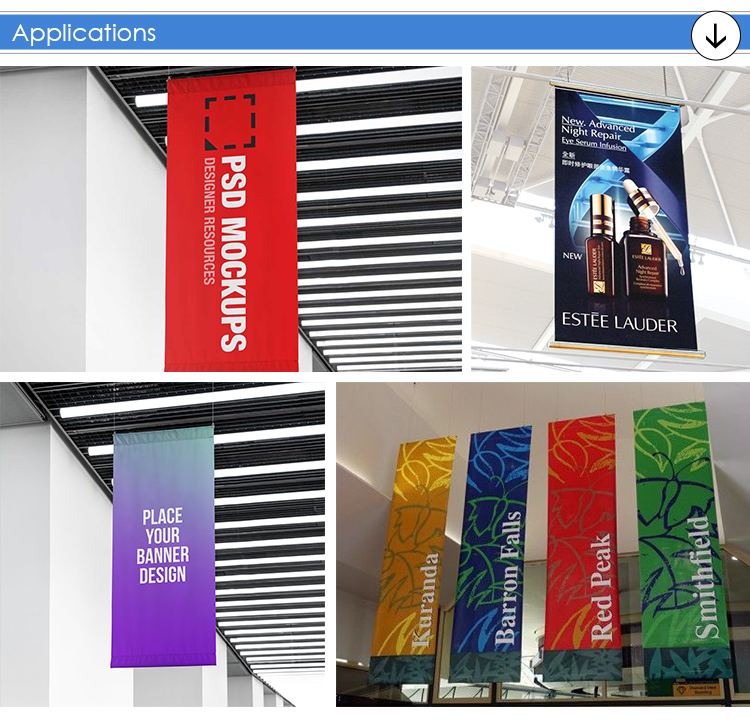 Standard Outdoor Decoration Flying Polyester Beach Double Printed Advertising Banner