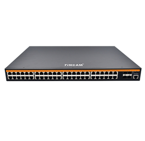 TiNCAM 48 <strong>Port</strong> 10 Gigabit Managed POE Switch SFP+ Fiber <strong>Port</strong> <strong>IP</strong> <strong>Network</strong> Switches Poe VLAN SNMP QoS Functions LAN 10/100/1000M - Product Image 1