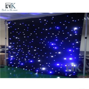 <span class=keywords><strong>DMX</strong></span> controllo Led tessuto stella tenda di velluto per matrimonio Club di natale feste stelle luci della tenda
