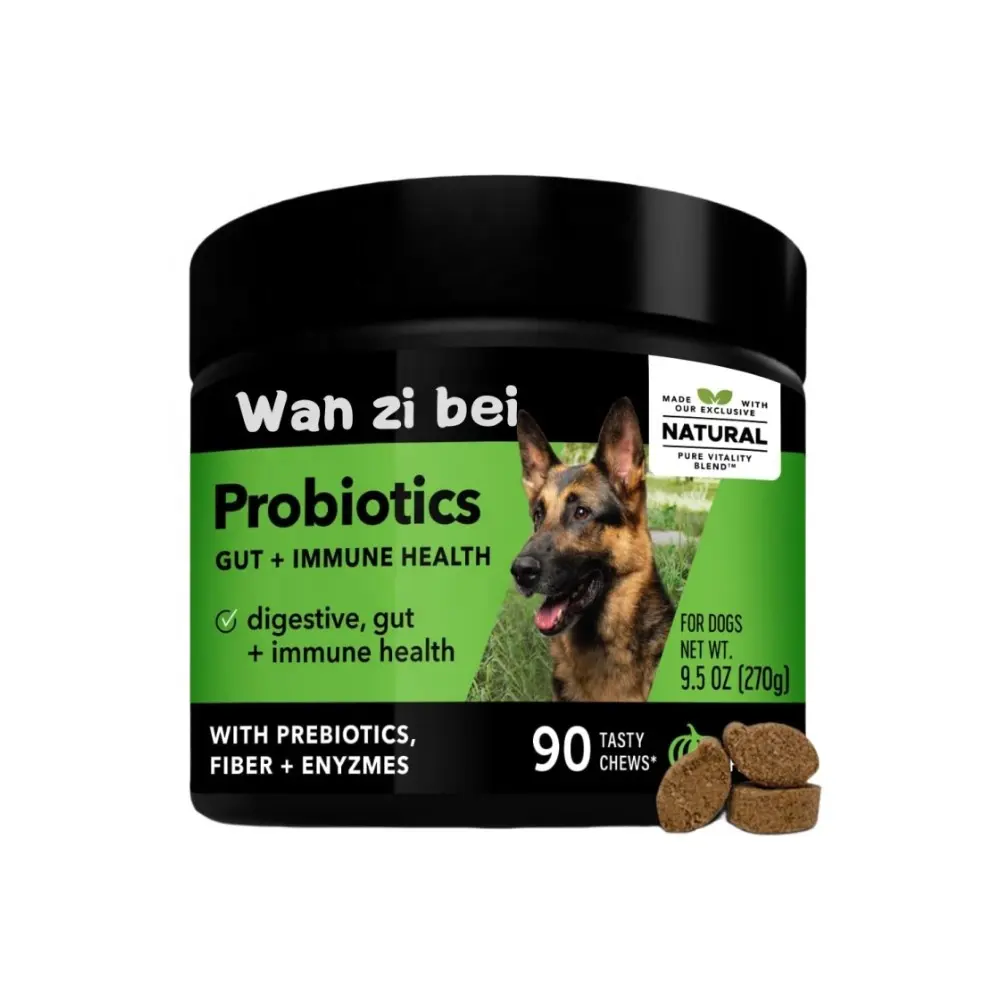 OEM probiotiques pour chiens-Chien à mâcher soutien santé intestinale, soutien digestif, immunité santé-enzymes digestives