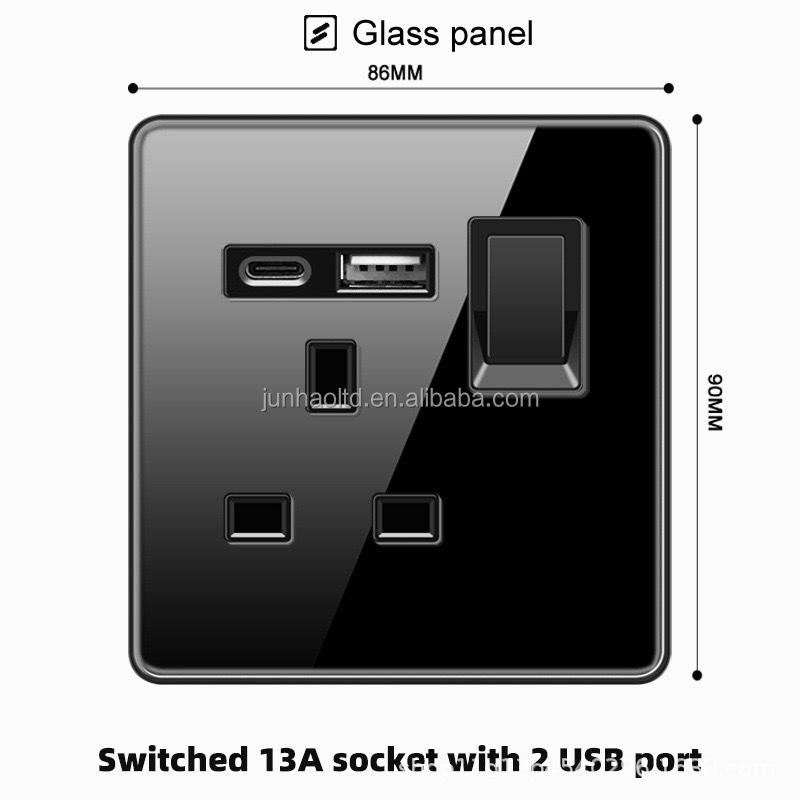 Presa Universale Singola con USB Type-C
