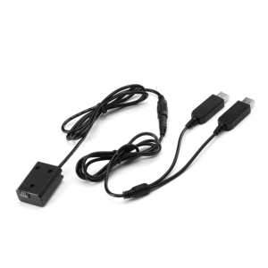 デュアルUSB入力NP-FW50電源キット: 5V〜8.4Vステップアップケーブル + ソニーZV-E10/A7IV用アダプター-ツインパワーバンク充電 - Product Image 3