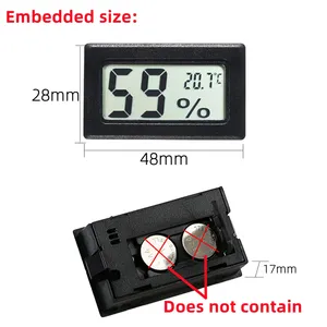 Mini Digital LCD Interior Conveniente Sensor de temperatura Medidor de humedad Termómetro Higrómetro Medidor - Product Image 2