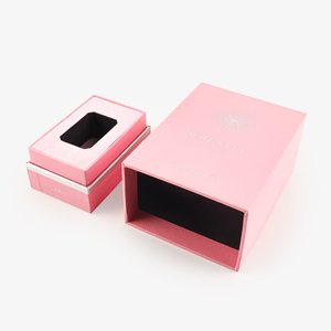 Üretici özelleştirilebilir sert pembe kapak ve taban kağıt karton ambalaj kutusu hediye çantası - Product Image 3