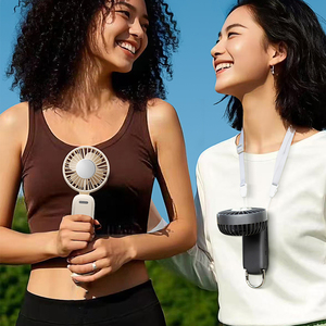 Şarj edilebilir taşınabilir Mini Fan soğutma fonksiyonu ve dağcılık toka ile yüksek kaliteli el fanı, katlanabilir kafa - Product Image 5