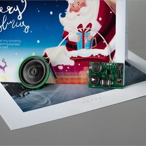 PIR sensörü/ışık çalışan/kayıt/ses ses modülü için noel kartları, yaratıcı hediye kutuları, takı kutuları, el sanatları, oyuncaklar - Product Image 2