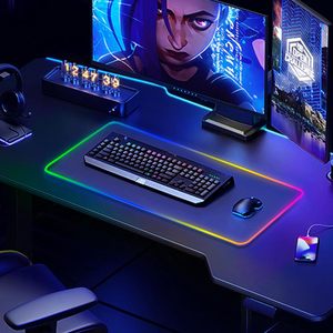 Custom Logo Large Rgb Gaming <strong>Mouse</strong> Pad LED-14 Light Modes Touch <strong>Control</strong> Extended Soft <strong>Computer</strong> <strong>Keyboard</strong> Mat Non-Slip Rubber Base - Product Image 6