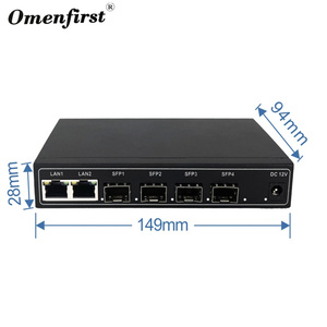 Optischer Netzwerk-Switch 2-Port-Gigabit-Ethernet-Switch rj45-Netzwerk-Port mit 4-Port-Gigabit-SFP DC5V12V1A für CCTV-Kamera - Product Image 6