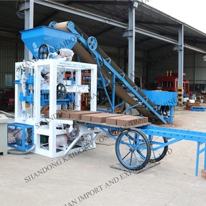 Macchina per la produzione di blocchi in calcestruzzo Qt4-23A semi-automatica macchine per mattoni multifunzione con metodo di vibrazione di materie prime cementizie - Product Image 5