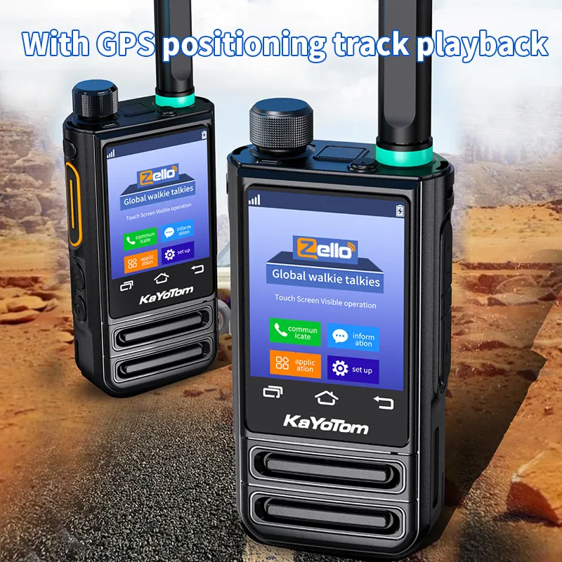 M77 ארוך ראן 4G אנדרואיד מכשיר קשר כף יד GPS Wifi משפר זלו עם כרטיס סים 4G POC רדיו אינטרקום דו כיווני