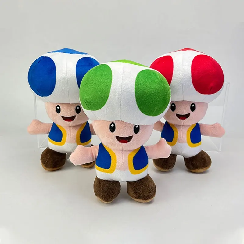 Lindo 8 pulgadas Salida de fábrica Juguetes de animales de peluche Muñeca de peluche Super Mario Juguete de peluche Super Mario Bro Mushroom Anime