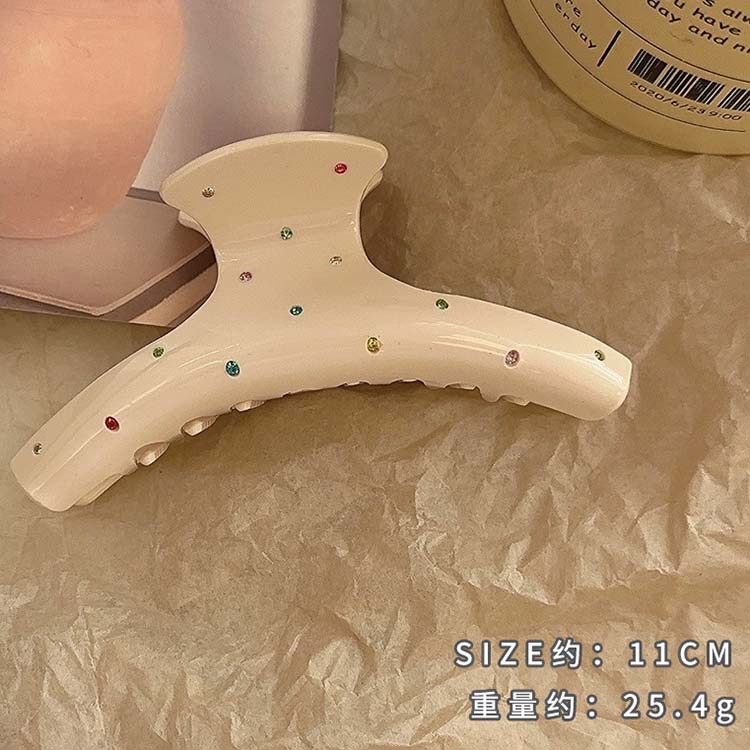 Percha para ropa con pedrería de colores 11cm