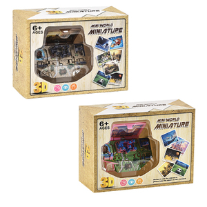 3D Fold-able Pop up bomba kitabı-mini mutlu kale hediye up kitap sahne minyatürleri anahtarlık oyuncaklar erkekler ve kızlar için