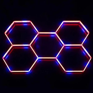 Alta leggerezza LED lampada da garage ispezione esagonale pannello esagonale led soffitto parete dettagli studio RGB esagono luce led - Product Image 6