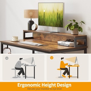 Contemporary <strong>Simple</strong> <strong>Desk</strong> Study Writing Table <strong>Computer</strong> <strong>Desk</strong> Home Office with Storage for Small Space Bedroom - Product Image 5