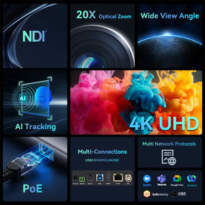 Bundle per Videoconferenze con Telecamera PTZ 4K NDI con Tracciamento Automatico e Controller a Tastiera per Conferenze - Product Image 3