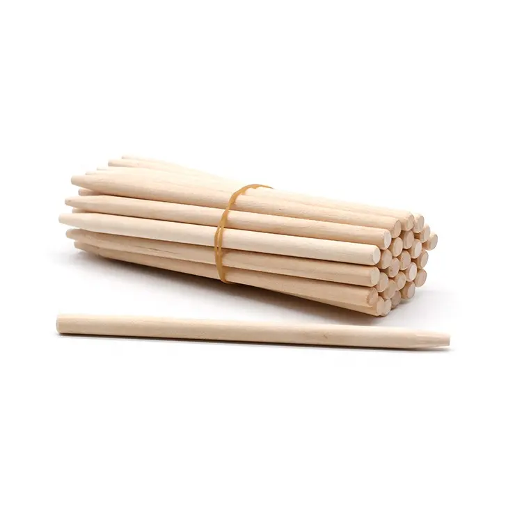 Bastoncini rotondi in legno di bambù per gelato Lolly Pop Candy Apple