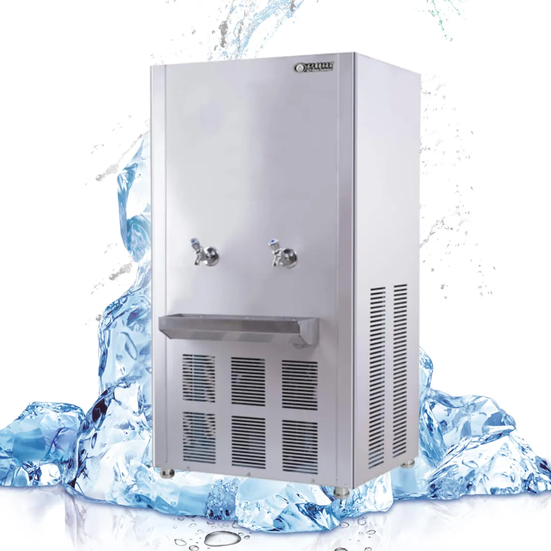 Dispensador de água de aço inoxidável para refrigeração comercial, máquina de beber água fria com logotipo personalizado