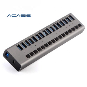 Acasis Dropshipping Aluminum Multi Port USB Charger Power <strong>Adapter</strong> 16 Port USB3.1 Hub With Individual Switches for Mac <strong>Notebook</strong> - Product Image 2
