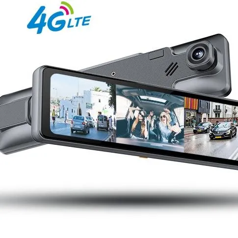 Surveillance en temps réel Dash cam 1080p Boîte noire de voiture à trois caméras avec prise en charge Gps Wifi Télécommande