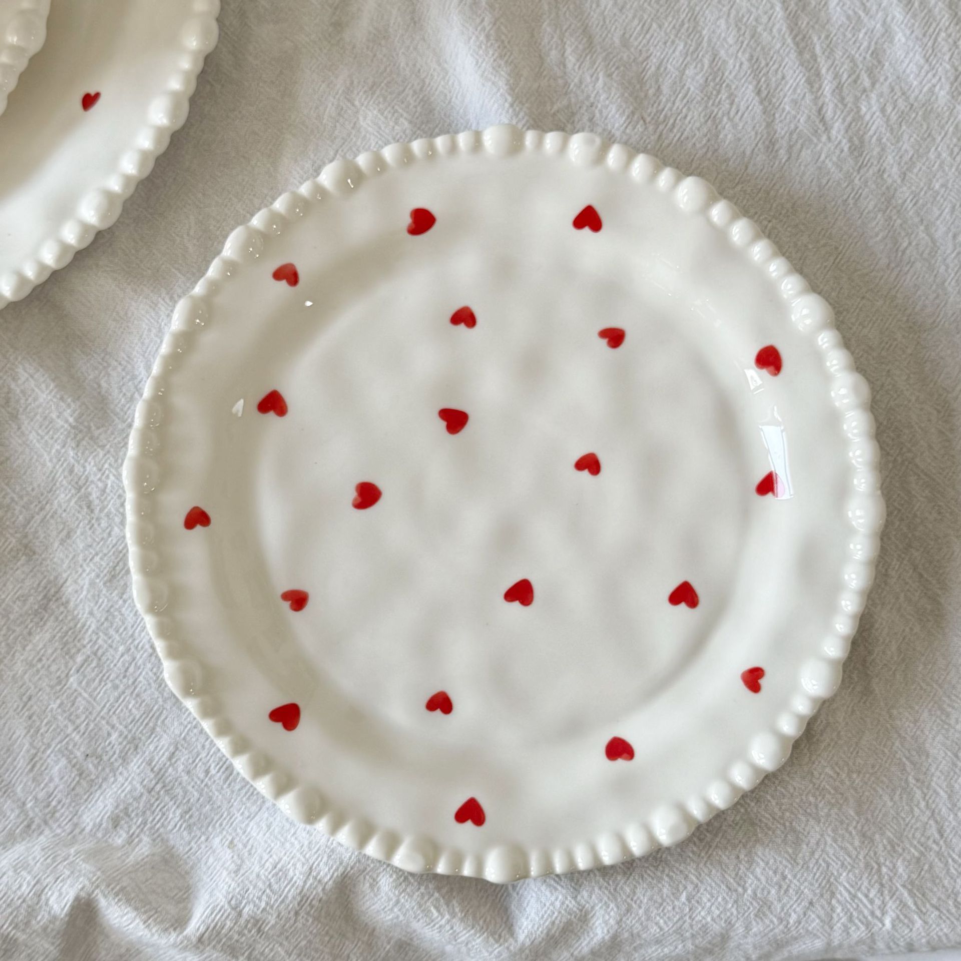 Assiette d'amour en perles 20525cm