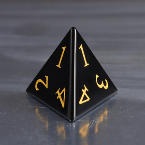 Chúng tôi kho xúc xắc bàn trò chơi 7pcs đá DND xúc xắc ngục tối và rồng phụ kiện DND Đen D6 D20 Obsidian xúc xắc Bộ RPG - Product Image 4