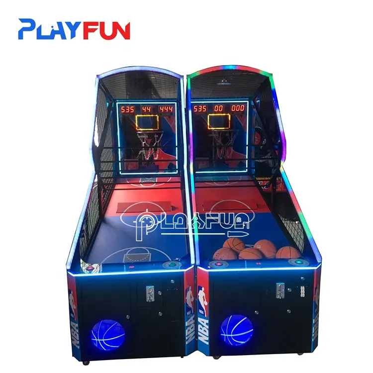 Playfun, nuevo parque de atracciones interior que funciona con monedas, máquina de juego de tiro de baloncesto electrónico arcade de batalla de baloncesto de tipo Arcade