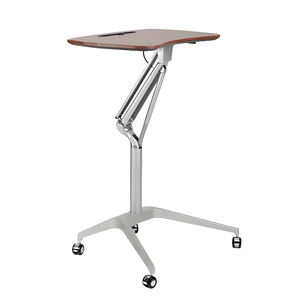 Height Adjustable Laptop <strong>Desk</strong> with Wheels Adjustable Rolling Bedside Table <strong>Computer</strong> <strong>Desk</strong> Lectern <strong>Simple</strong> Office <strong>Desk</strong> - Product Image 1
