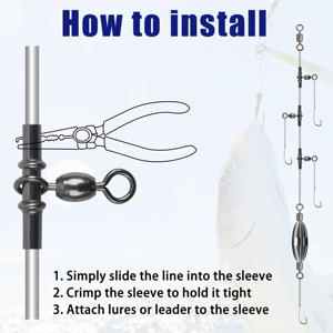 40PCS Three Way Fishing <strong>Swivels</strong> Tackles Set Cross Line T-Shape Fishing Line Connector for Saltwater Catfish Deep <strong>Drop</strong> Rigs - Product Image 6