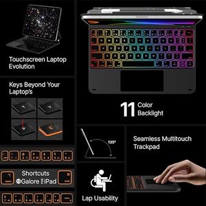 趋势产品磁悬浮控制无线键盘适用于iPadPro11 air5/air4第10代魔术无线键盘 - Product Image 3