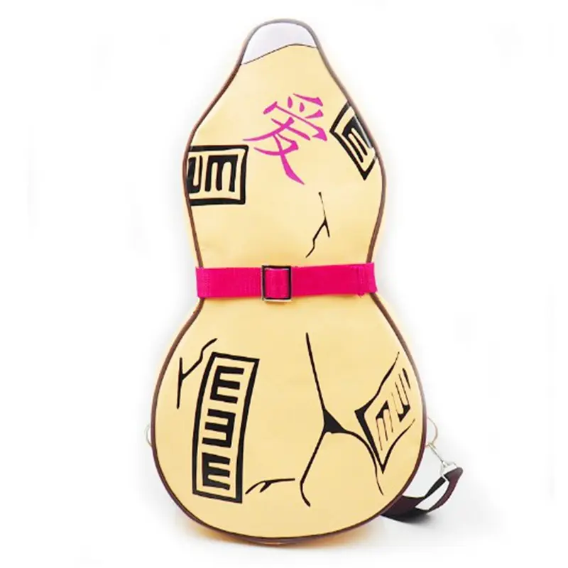 UFOGIFT yüksek kaliteli tuval ve PU Anime şişe kabak tasarımları Gaara sırt çantası Cosplay Narutos Gaara sırt çantası