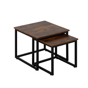 Xếp chồng thép nhỏ vuông Bàn cà phê vuông có thể thu vào không gian tiết kiệm bảng phòng khách hai mảnh bên bảng thiết lập - Product Image 4