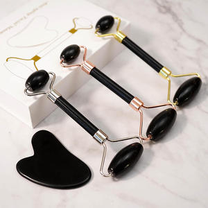 % 100% doğal yüz masajı cilt bakımı ve araçları obsidyen yeşim rulo ve gua sha güzellik ekipmanları - Product Image 1