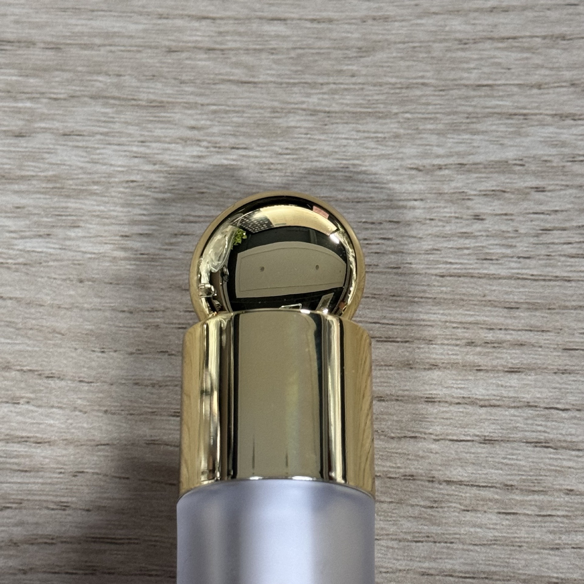 Pincel gota de 6 ml - dorado, cabeza plana - ABS esmerilado